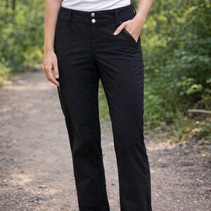Columbia Women's Pants Size 14 Black Omni-Shield Straight Stretch Convertible